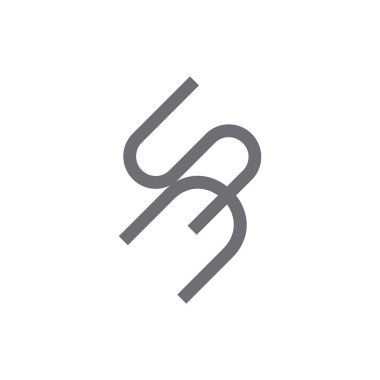harfler sn basit satır geometrik logo vektör