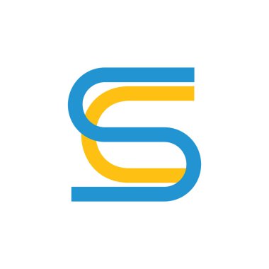 harfleri sc basit satır geometrik logo vektör