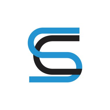 harfleri sc basit satır geometrik logo vektör