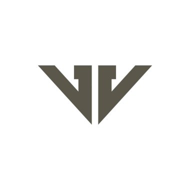 soyut mektup vw basit geometrik logo vektör