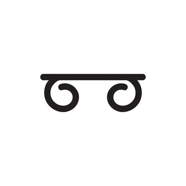 Línea de escritorio simple icono vector — Vector de stock