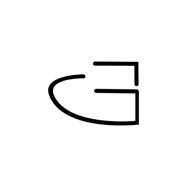 Abstracto gs línea simple logo vector — Vector de stock
