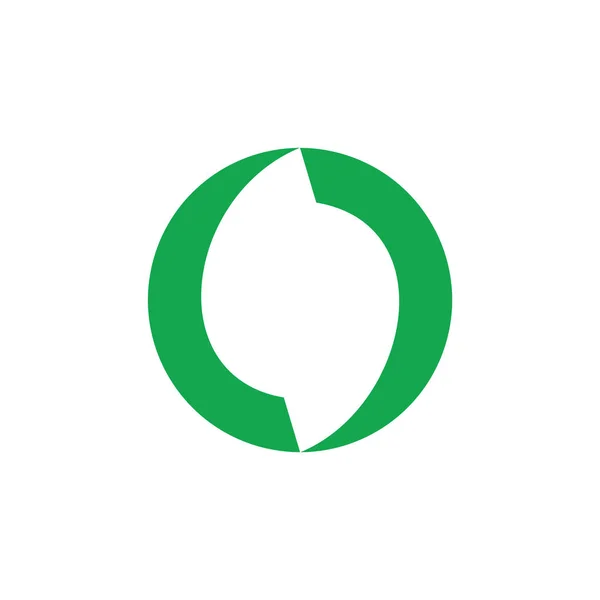 Cercle courbes abstrait simple logo vecteur — Image vectorielle