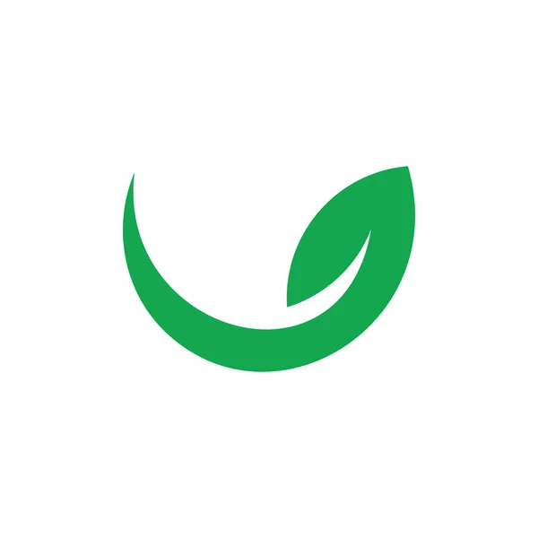 Basit bir logo basit geometrik yaprak eğrileri hareket — Stok Vektör