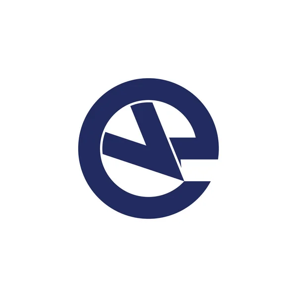 Lettre e flèche simple géométrique logo vecteur — Image vectorielle