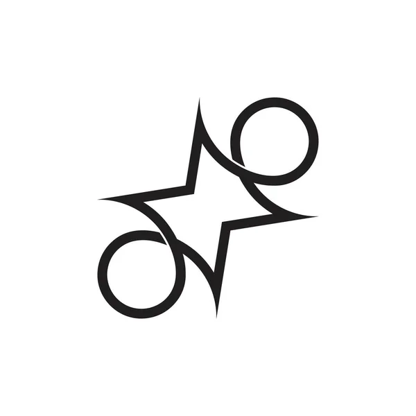 Línea de infinito simple grunge logo vector — Vector de stock
