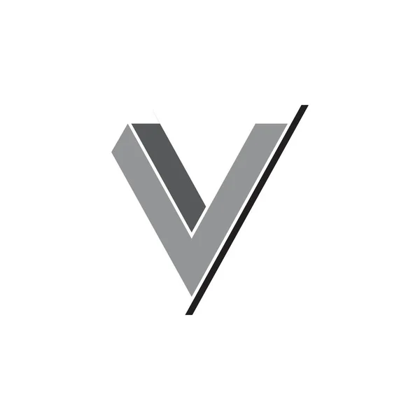 Letra v 3d símbolo logotipo vetor — Vetor de Stock