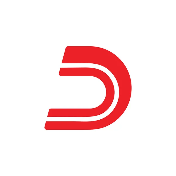 Letter d stripes geometric logo vector — Stock Vector