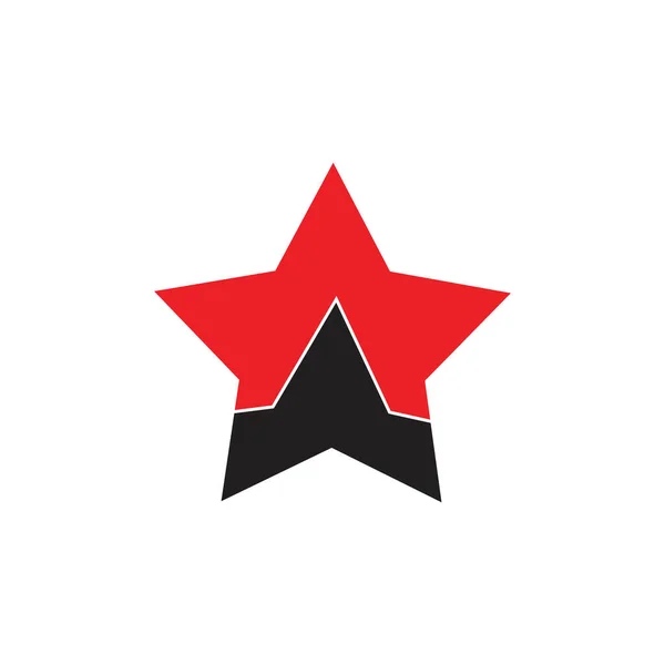 Estrella geométrica flecha logo vector — Vector de stock