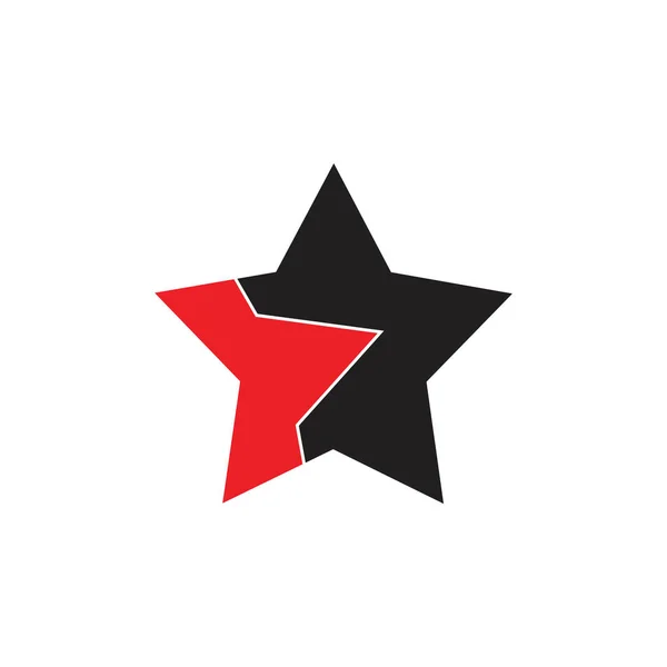 Estrella geométrica flecha logo vector — Vector de stock