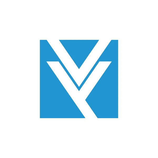 Γράμματα Vy τετράγωνο αρνητικό κενό λογότυπο — Διανυσματικό Αρχείο