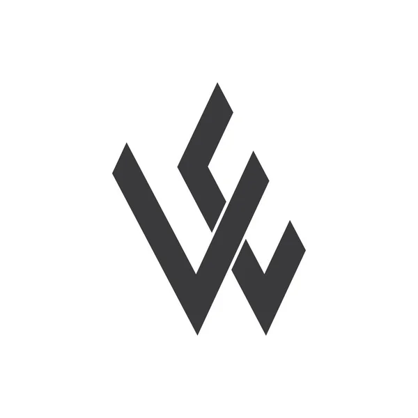 Abstrakte Buchstaben ve einfache geometrische Linie Logo — Stockvektor