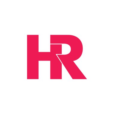 mektup HR bağlı geometrik Logo vektör