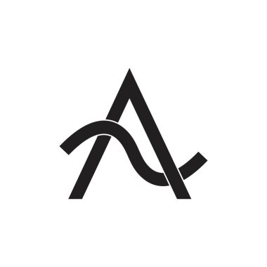 mektup basit bir çakışan çizgi Logo vektör