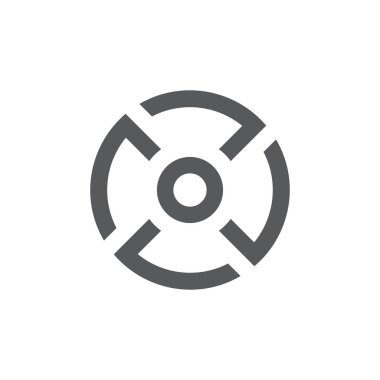 Daire geometrik vektör dört oklar