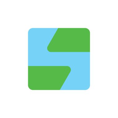 mektup n nehir basit logo vektör şekil