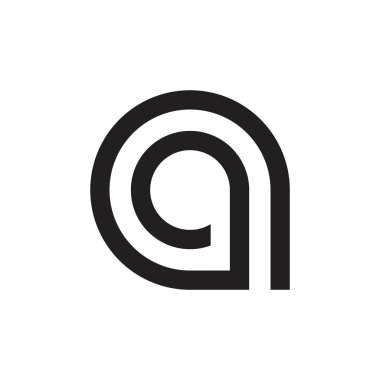 harfler bir çizgili geometrik çizgi Logo vektör