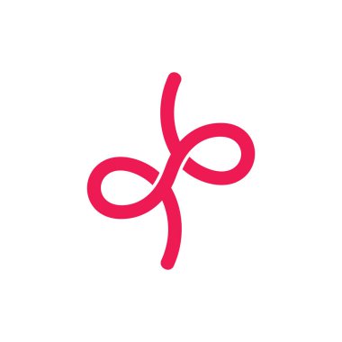 basit düğüm şerit hediye Logo vektör