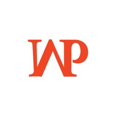 mektup WP basit bağlantılı Logo vektör