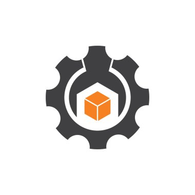 COG makine ayarlanabilir anahtarı ile kutu logo vektör