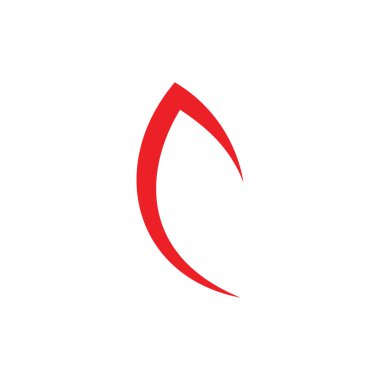 basit kırmızı alev Logo vektör