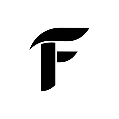 mektup f basit geometrik Logo vektör