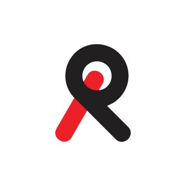 Soyut mektup pr basit logo vektör