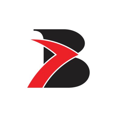 mektup b hızlı ok basit bir logo vektör