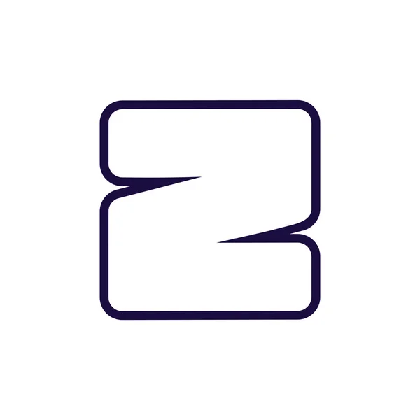 字母z简单正方形几何标志向量 — 图库矢量图片