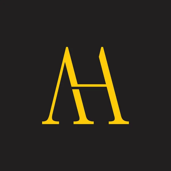 Letters ah simple elegant logo vector — Stock Vector