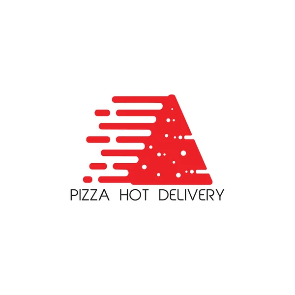Servizio consegna pizza veloce triangolo — Vettoriale Stock