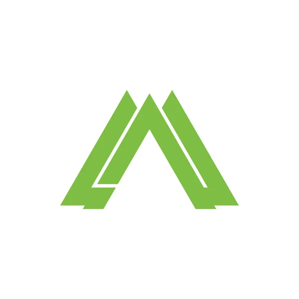 Letter m berg driehoek geometrische logo vector — Stockvector