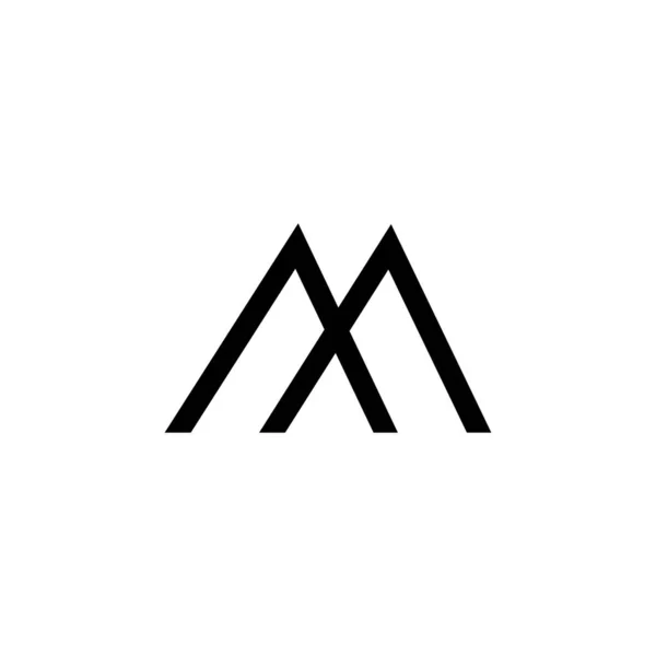 Lettre mx simple géométrique ligne logo vecteur — Image vectorielle