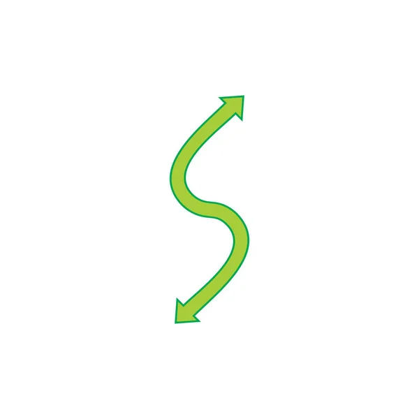 Letter s arrow simple line design symbol vector — Stock Vector