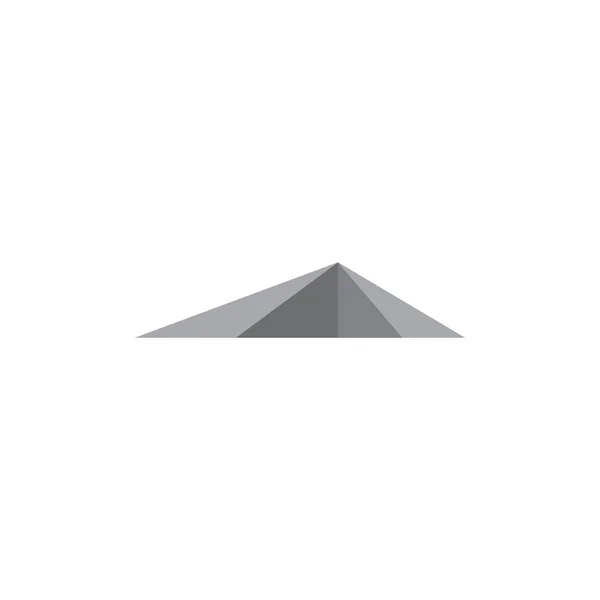 Einfache geometrische Pyramide 3D Design Logo Vektor — Stockvektor