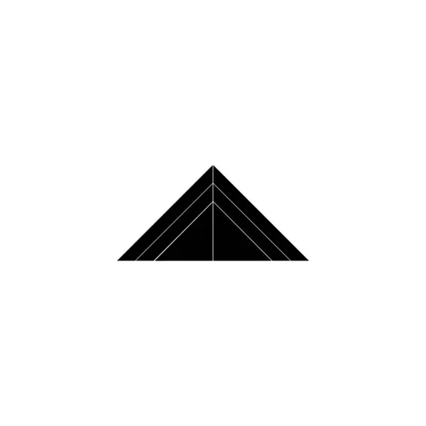 Simple pirámide geométrica 3d diseño logo vector — Vector de stock