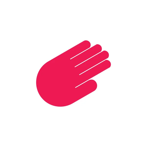 Objeto abstrato mover mão rápida logotipo da forma da palma — Vetor de Stock