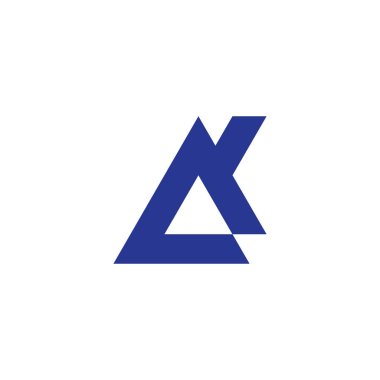 mektup bir basit geometrik çizgi logo vektör
