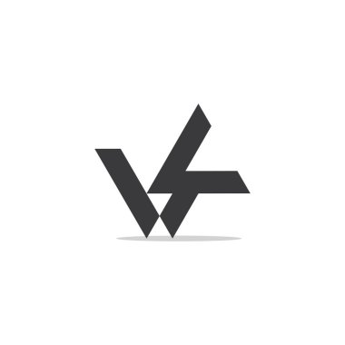 basit geometrik çizgi harf vektör logo