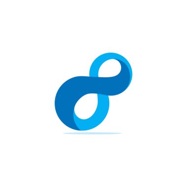 3D eğrileri sonsuzluk tasarım logo vektör