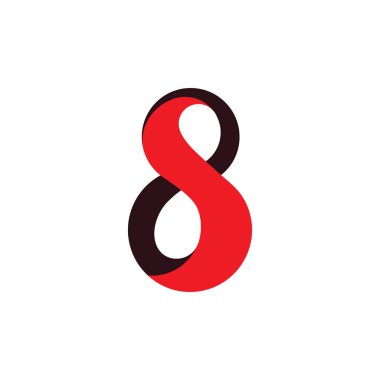 içinden S8 sonsuzluk logosu vektör