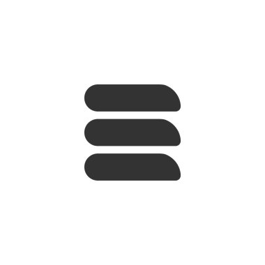 basit mektup e soyut vektör çizgili