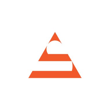 Logo geometrik ok mektup vektör