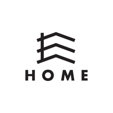 ev geometrik çizgi Logo vektör