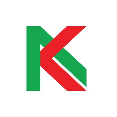 ak geometrik harf renkli tasarlamak vektör