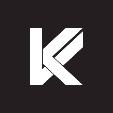 harf VK basit geometrik Logo vektör