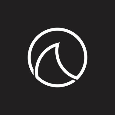 basit dalgalar geometrik hat vektör logo