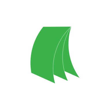 basit 3D düz geometrik kağıt notları Logo vektör