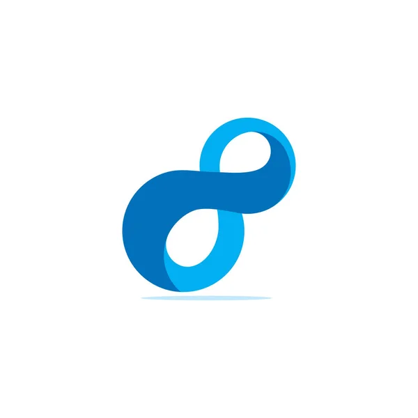 3D curven Infinity design logo vector — Stockvector