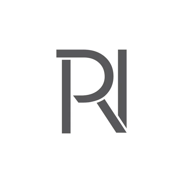 Letter ri простой геометрический вектор логотипа — стоковый вектор